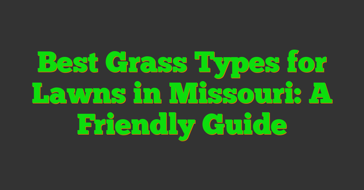 Best Grass Types for Lawns in Missouri: A Friendly Guide