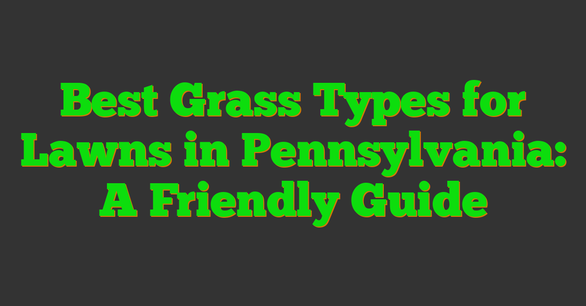 Best Grass Types for Lawns in Pennsylvania: A Friendly Guide