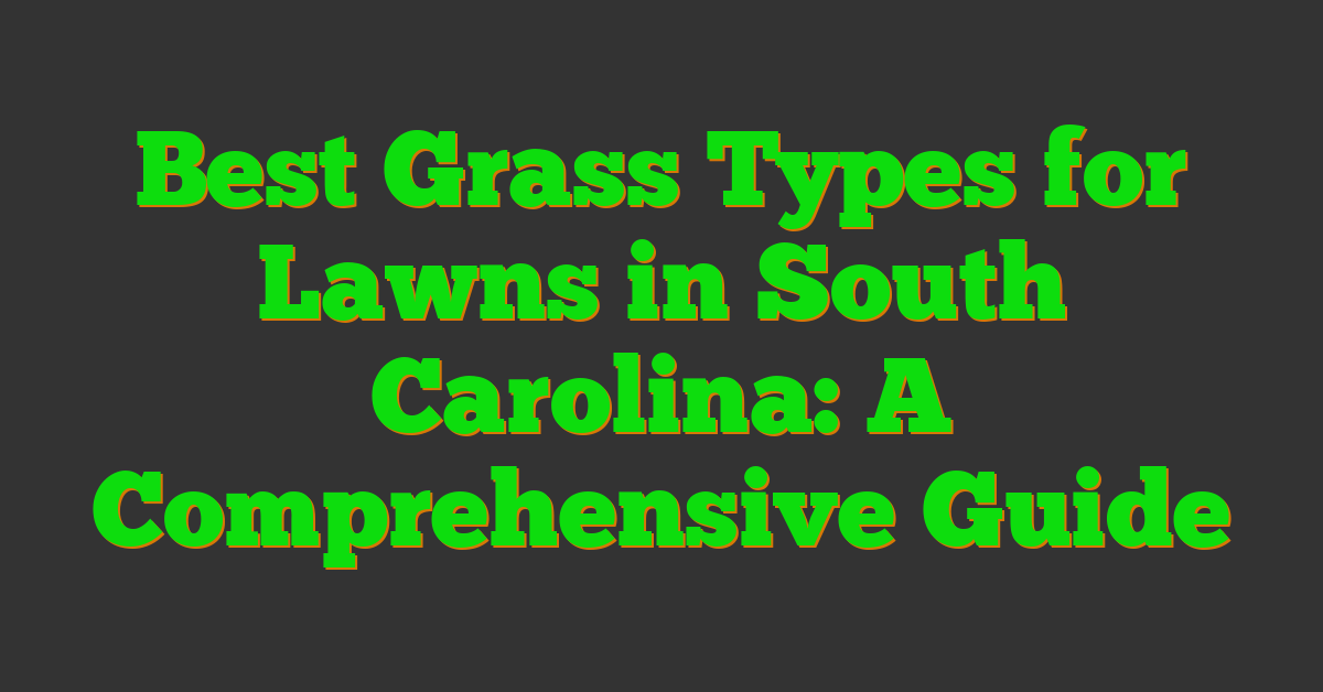 Best Grass Types for Lawns in South Carolina: A Comprehensive Guide