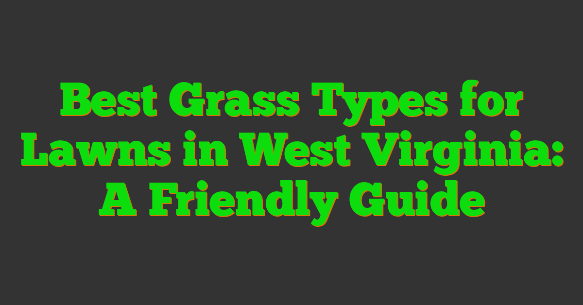 Best Grass Types for Lawns in West Virginia: A Friendly Guide