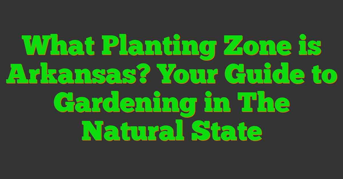 What Planting Zone is Arkansas? Your Guide to Gardening in The Natural State