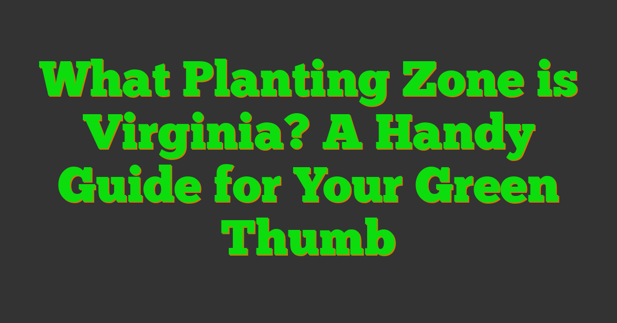 What Planting Zone is Virginia? A Handy Guide for Your Green Thumb