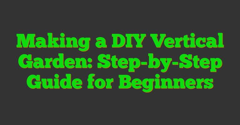 Picture of Making A DIY Vertical Garden: Step-by-Step Guide For Beginners