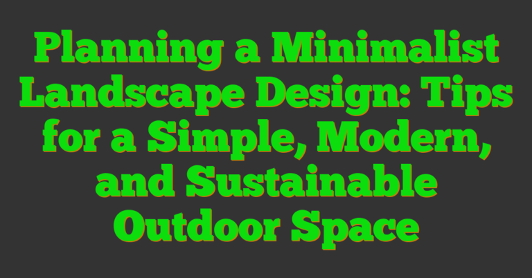 View of Planning A Minimalist Landscape Design: Tips For A Simple, Modern, And ...